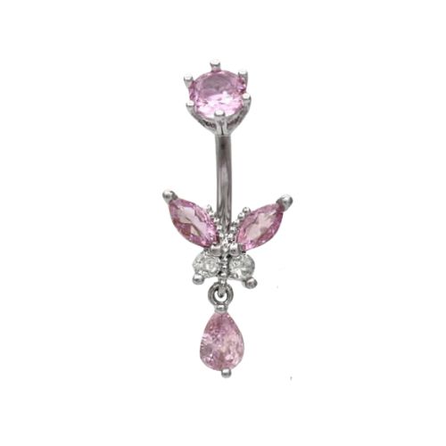 Nabaneet roosa valge liblikas